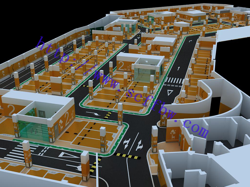停車場整體效果圖設計